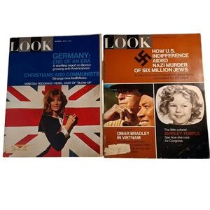 Vintage 1967 Look Magazines Set 2 Issues About Post-War Germany Shirley Temple